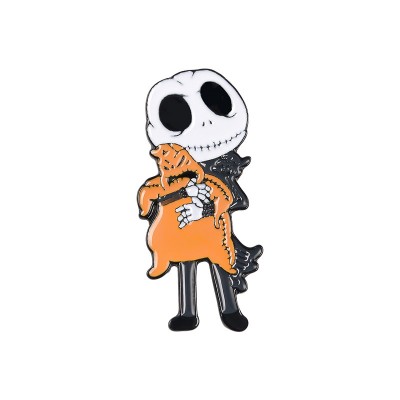 2020 Halloween The Nightmare Before Christmas Brooch Metal Pocket Jack Metal Pin For Decoration