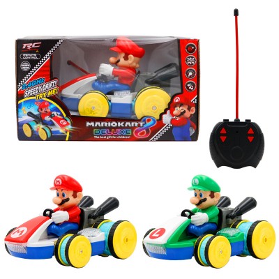 New Mario led light with music remote control kart, 2.4GHz Mario speedy drift electrical car, super mario bros RC racing car