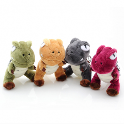 High quality cartoon bolon plush pendant, pp cotton stuffed dinosaur rex figure plush keychain for gifts