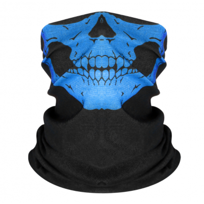 Custom unisex free size multi function rider mask high quality warm skull halloween variety magic scarf for party