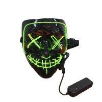 Custom halloween adult Led flash light up el wire mask horrible blood ghost face halloween party mask