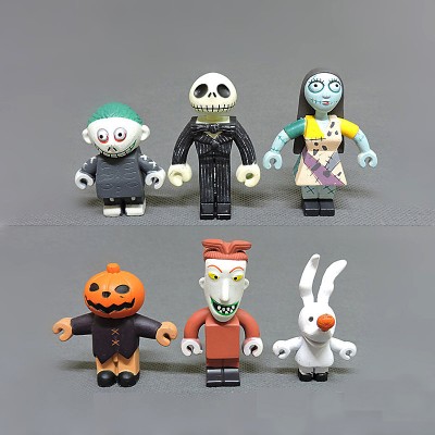 Factory 2020 New NightMare Before Christmas Action Figure, 4-6cm PVC 6pcs Jack Skellington figure toy