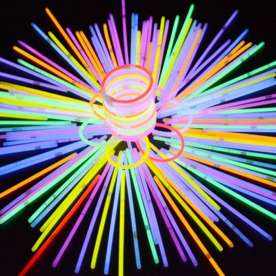 Authentic 8" Glow Sticks, Bendable Glow Sticks With Necklace and Bracelet Connectors, Led light Glowstick Bundle Party Bracelet