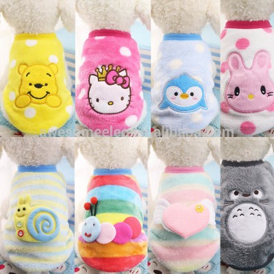 (Cute) Hottest Fashion Cartoon Knitted Design Pet Dog Cloth, Soft Flannel Pet's T-shirt Coat, Cotton Outerwear for Cats