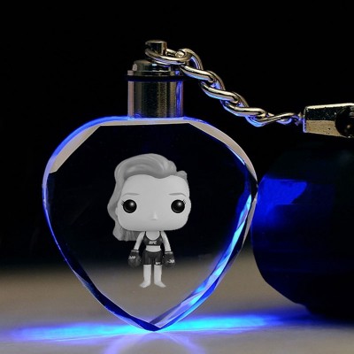 Hot LED lighting keychain pendant, UFC Rousey figure keychain, LED Ronda action figure key chain