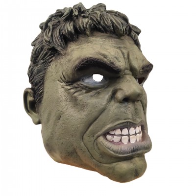 2020 Halloween cosplay hulk mask, Emulsion Adult green hulk mask, Movie character latex hulk mask for party decoration