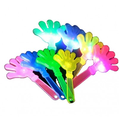 Led light hand clap, colorful light flash night party hand pat, noise maker cheering luminous hand clap for party