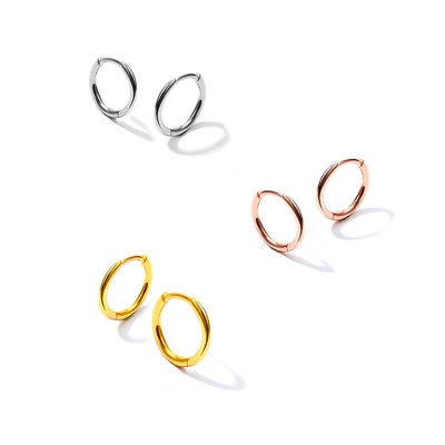 wholesale personality S925 sterling Earring, surround circle unisex ear ring, Fashion cool Simple hoop earring