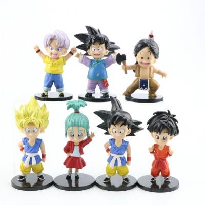 New arrival Japanese anime cartoon figure 7pcs childhood figures per set  DBZ pvc action figure toys for gifts